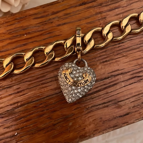 Juicy couture, charm bracelet with a gold and diamond heart - Picture 2 of 5